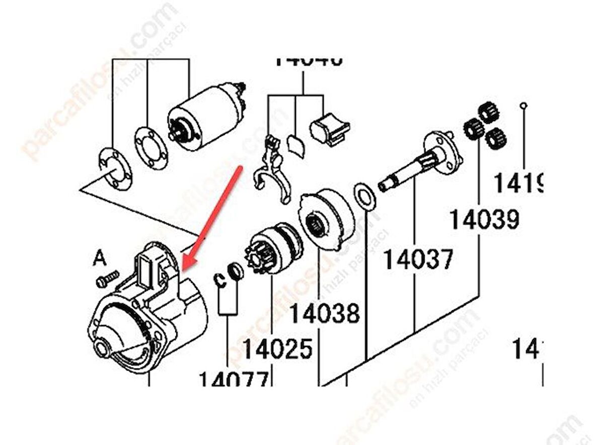 Mitsubishi L300 Marş Ön Kapak/piyon [Cey] (MD619457)